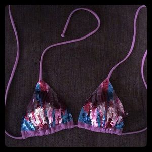 Victoria’s Secret Sequin Bikini Top Small